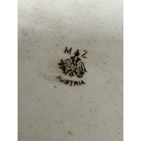 Vintage MZ Austria Rectangular Porcelain Tray With Floral Design 6" X 3.5" - Picture 3 of 6